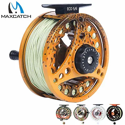 Maxcatch 3/4 5/6 7/8wt Pre-Loaded Fly Fishing Reel With Fly Line BackingLeader • $34