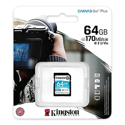 £13.99 • Buy 64GB Kingston Canvas Memory Card For Canon Powershot A810 Digital Camera