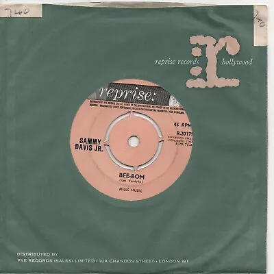 SAMMY DAVIS JR Bee-bom*a Man With A Dream 1963 UK REPRISE 7  45 EX • £9.95