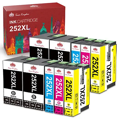 T252XL 252XL 252 XL Ink Cartridges For Epson WorkForce WF-3640 7710 7620 7720 • $27.50