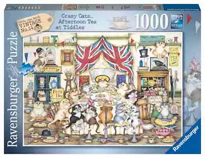 Ravensburger Crazy Cats Afternoon Tea At Tiddles By 1000 Piece Jigsaw • £16.99