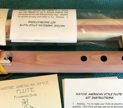 Cedar Wooden Flute Kit-You Finish Your Style Key C Instructions Included Custom • $49.95