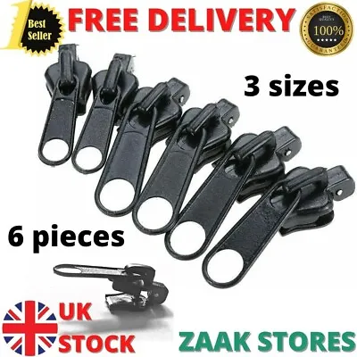 £3.25 • Buy Fix A Zipper Universal Replacement Repair Kit 3 Sizes Instant Zip Slider Tool UK
