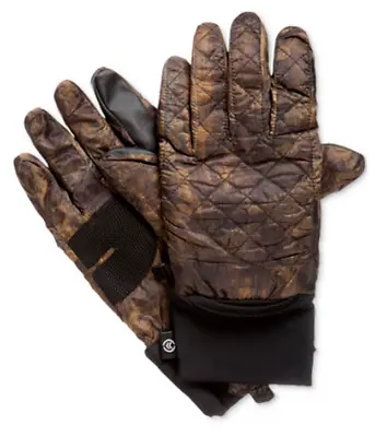 $99 Isotoner Men Brown Black Camo Stretch Smartouch Ski Winter Gloves Size L/Xl • $8.68