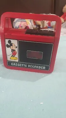 VINTAGE *1960’salt Disney  MICKEY MOUSE CASSETTE RECORDER WD1030 • $19.95