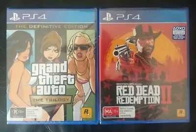 New Grand Theft Auto The Trilogy & Red Dead Redemption 2 PS4 Games • $135