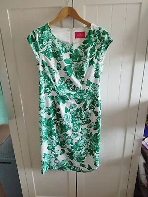 £15 • Buy TOGETHER Ladies Green And White Dress Size 10