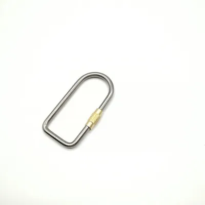 EDC 5PCS Titanium Alloy +Brass Mini Ring Carabiner Screw Lock Hook Keychain • $10.31