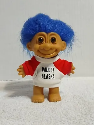 Vintage Russ Valdez Alaska Blue Haired Troll 5  1990's 18600 China • $12.50