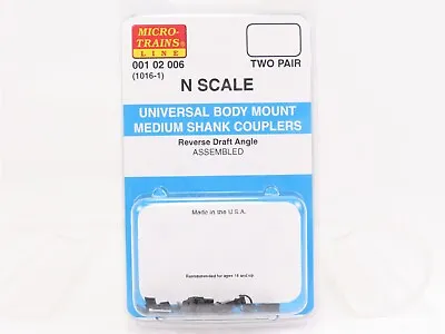 N Scale Micro-Trains MTL 00102006 Universal Body Mount Medium Shank Couplers • $19.87