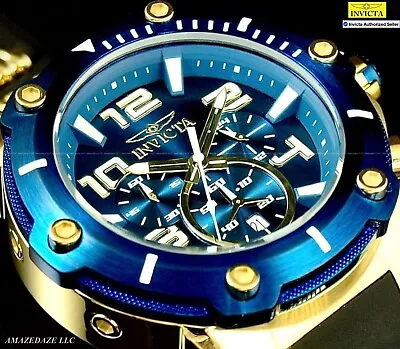 NEW Invicta Men's 52mm SPEEDWAY VIPER Chronograph BLUE DIAL Stainless St. Watch • $59.99