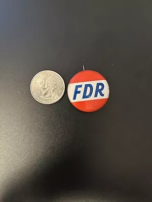 Vintage FDR Roosevelt 1936 Campaign Pin Back Button 1972 Reproduction • $12