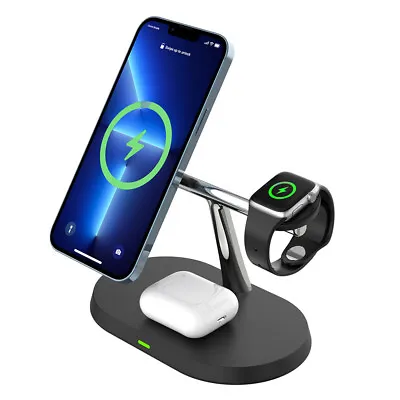 £20.69 • Buy 3In1 Magnetic Wireless Charger Dock Stand For Apple Watch IPhone 14 13 12 Pro
