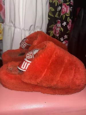 UGG Fluff Yeah Red Slippers • $15