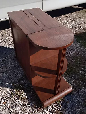 Mid Century Pine & Walnut Art Deco End Table / Side Table  (ET538) • $249