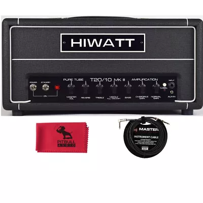 Hiwatt T20/10 Guitar Amp Head W/ Instrument Cable & Pitbull Audio Cloth • $649.99