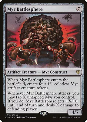 Myr Battlesphere Commander 2016 PLD Artifact Rare MAGIC MTG CARD ABUGames • $1.40