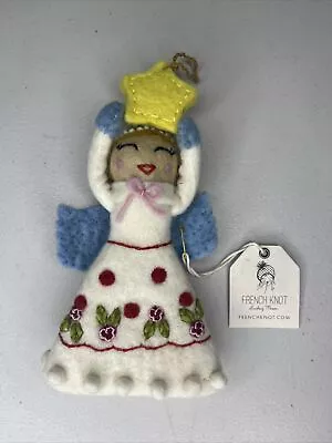 French Knot Lindsay Mason Wool Hand Felt Ornamental Christmas Angel NWT • £28.92