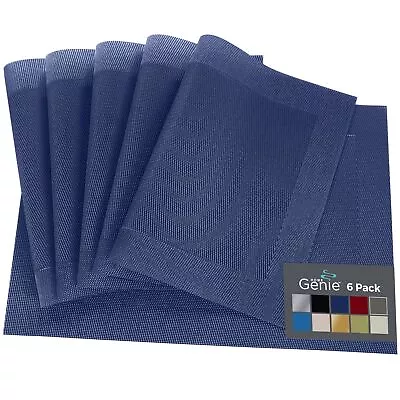 Heat Resistant Placemats Set Of 6 Dining Room Table Mats Protect Surfaces Wov... • $19.79