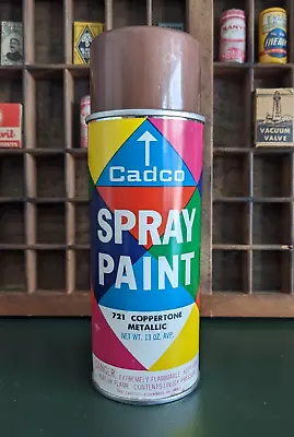 Vintage CADCO Spray Paint Can ~ Coppertone Metallic #721 Paper Label Cadillac • $14.95