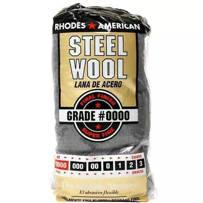 Steel Wool 12 Pad Super Fine Grade #0000 Rhodes American Final Finish DEAL!! • $8.50