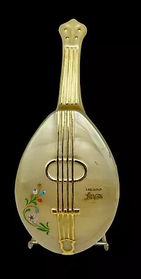 VTG Faux Mother Of Pearl Mandolin Lute Jewelry Trinket Box  Fabulous Las Vegas  • $12.50