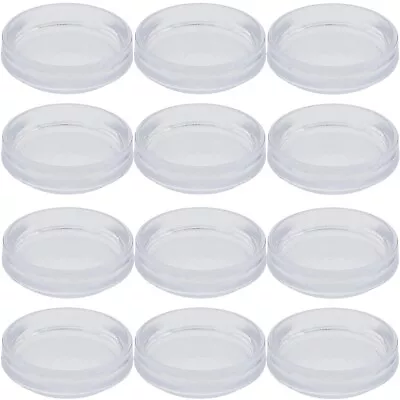 £8.48 • Buy 12 X LARGE CASTOR CUPS Carpet Floor Protector Chair Leg Sofa Feet Cap End Clear