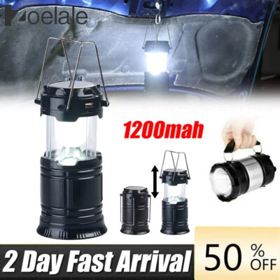 $13.89 • Buy Solar USB Rechargeable Charging Outdoor Camping Tent Lantern Light Lamp 6 LED AU