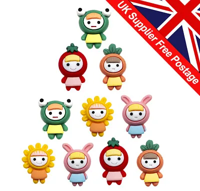 10 Pcs Kawaii Cartoon Kid Flatback Resin Cabochons Embellishment Crafting #S303 • £5.99