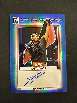 2023 Donruss Optic UFC Tai Tuivasa Blue Prizm Opti-Graphs Auto 87/99 GD • $4.99