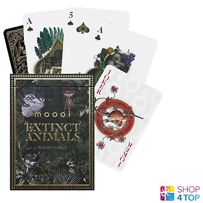 Moooi Extinct Animals Playing Cards Poker Size Uspcc Made IN USA Theory 11 New • $37.57