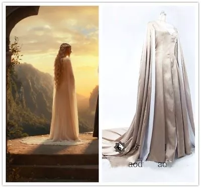 Lord Of The Rings The Hobbit Lady Galadriel Cosplay Costume • £103.20