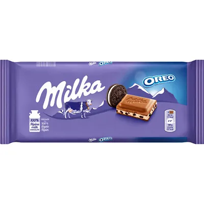 Milk Chocolate Filled With Milk Cream With Vanilla & Biscuits OREO Milka 100g • $9.98