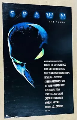 SPAWN The Album Soundtrack 23x35 Record Store Movie Promo Poster 1997 Very Used! • $19.99