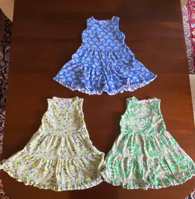 J Crew Crewcuts Lot Three (3) Assorted Girls Cotton Tank Dresses Size 5 • $35