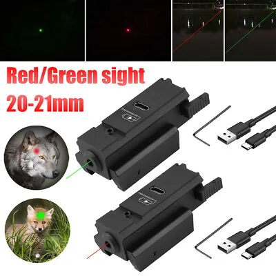 Solofish Tactical Flashlight Green/Red Laser Sight Slidable Picatinny Rail USB • $12.21