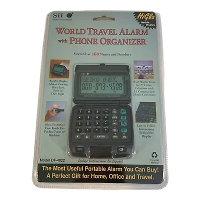 Seiko DF4022 World Travel Alarm Clock & Phone Organizer - New Sealed • $12.99