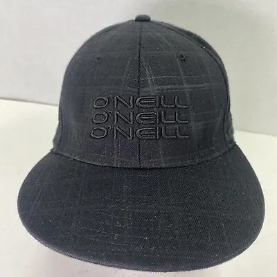O'Neill Snap Back S/M Hat Black Plaid Quilted Cap • $11.99