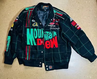 Dale Earnhardt Jr Mountain Dew NASCAR Coat Racing Jacket Men XXL Rare Jr Nation • $149.99