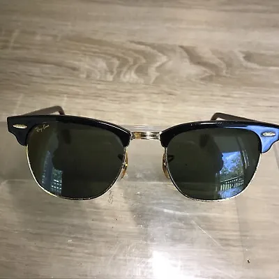 VTG RAY-BAN W1269 Black/Gold Blend Sunglasses Bausch & Lomb Y2K • $79.97