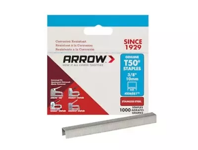 Arrow 3/8-in Leg X 3/8-in Medium Crown 18 Gauge Heavy Duty Staples (1000 Pack) • $13.25