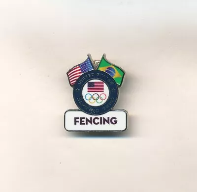 USA Fencing Rio 2016 Dated Olympic NOC Pin • $7.79