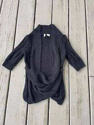 Moth Anthropologie Women Extra Small Wrap Cardigan Sweater Button Short Sleeve • $12.75