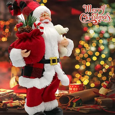 Traditional 46cm Father Christmas Santa Claus Figure Xmas Decoration Ornament • £13.99