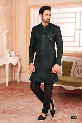 Indian Mens Wedding Party Wear Designer Bollywood Clothing Semi Indo Western • $265.11