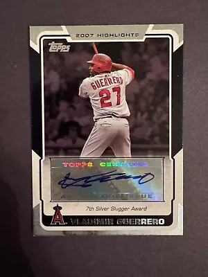 Vladimir Guerrero Auto 2008 Topps Highlights #HA-VG Auto Silver Slugger Angels • $44.98