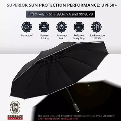 Brand New MinYuocom UPF 50 Travel Reverse Folding Umbrella Windproof • £9.99