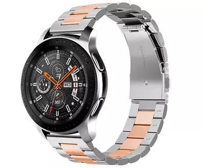 {For Samsung} S3/Frontier UNIVERSAL Stainless Steel Band Strap-Silver Rose Gold • $26.95