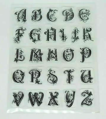 £5.20 • Buy Floral Alphabet + Butterflies Clear Acrylic Stamps *UK Seller, Fast Dispatch* 0Z