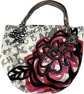 COACH Poppy Graffiti Bella Glam Tote W/Sequins 14735 “This Is A Coach Bag” • $95